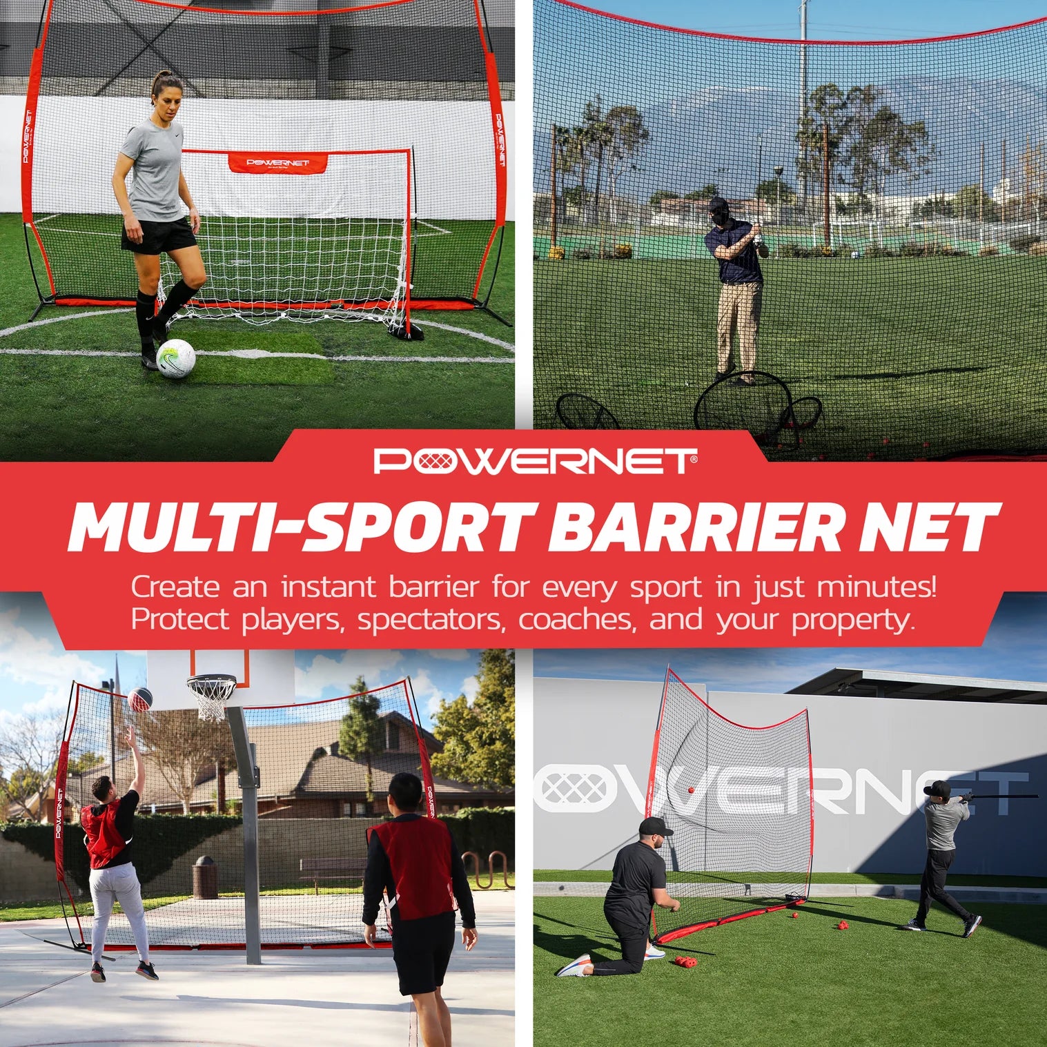 PowerNet Portable Barrier Net for Protection – 21.5' x 11.5'