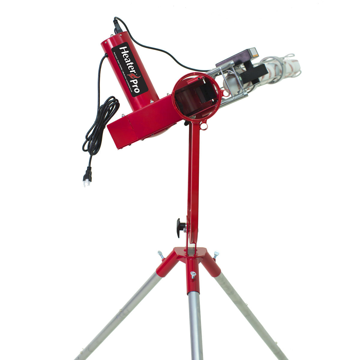 Heater Pro Fastball & Curveball Baseball Pitching Machine with Automatic Ball Feeder