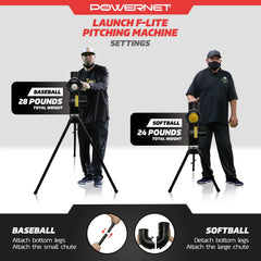 PowerNet Launch F-Lite Baseball & Softball Pitching Machine