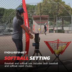 PowerNet Launch F-Lite Baseball & Softball Pitching Machine