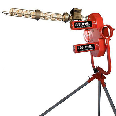 Heater Deuce Two Wheel Fastball & Curveball Baseball Pitching Machine with Automatic Ball Feeder