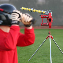 Heater Deuce Two Wheel Fastball & Curveball Baseball Pitching Machine with Automatic Ball Feeder