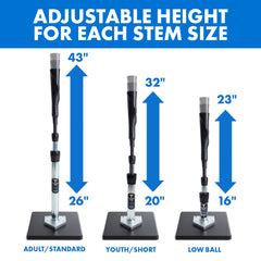 Tanner Tee the Original Adjustable Baseball Batting Tee & Softball Tee